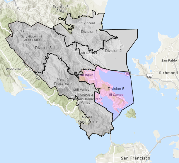 Map of Marin Municipal Water District 5